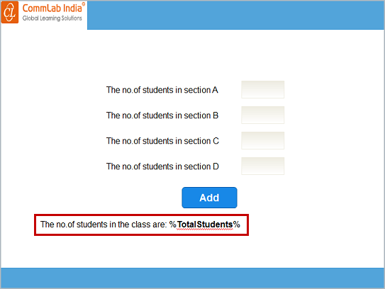 插入变量total students